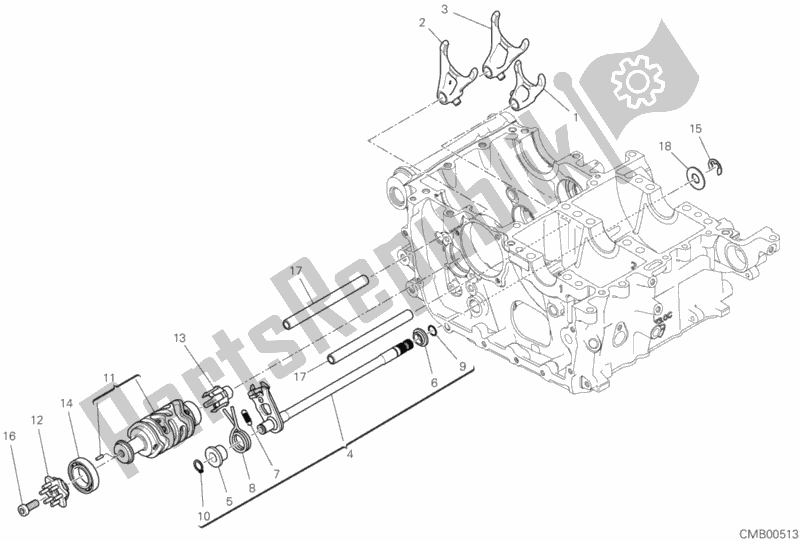 All parts for the Shift Cam - Fork of the Ducati Superbike Panigale V4 Thailand 1100 2018